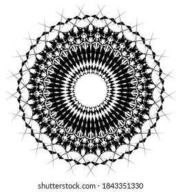 illustration vector graphic of mandala with circle, rectangular and square shape