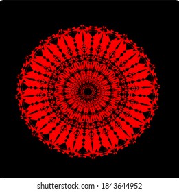 illustration vector graphic of mandala with circle, rectangular and square shape