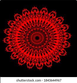 illustration vector graphic of mandala with circle, rectangular and square shape