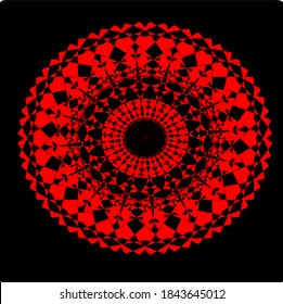 illustration vector graphic of mandala with circle, rectangular and square shape