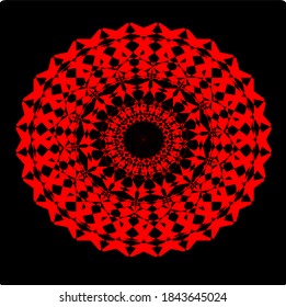 illustration vector graphic of mandala with circle, rectangular and square shape