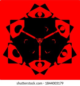illustration vector graphic of mandala with circle, rectangular and square shape