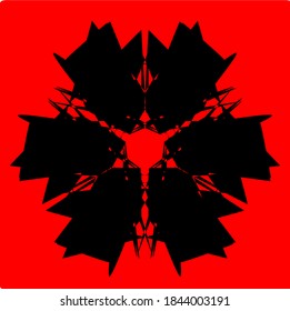 Vektorgrafik der Mandala mit Kreis, rechteckiger und quadratischer Form
