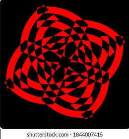 illustration vector graphic of mandala with circle, rectangular and square shape
