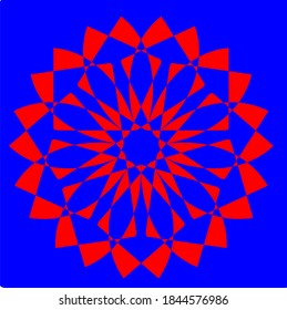 illustration vector graphic of mandala with circle, rectangular and square shape