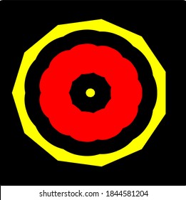illustration vector graphic of mandala with circle, rectangular and square shape