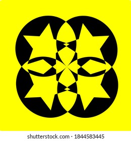 illustration vector graphic of mandala with circle, rectangular and square shape