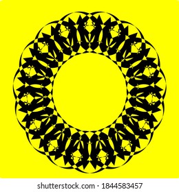 illustration vector graphic of mandala with circle, rectangular and square shape