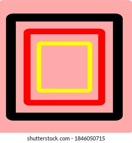 illustration vector graphic of mandala with circle, rectangular and square shape