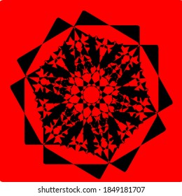 illustration vector graphic of mandala with circle, rectangular, star and square shape
