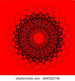 illustration vector graphic of mandala with circle, rectangular, star and square shape