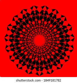 Vektorgrafik der Mandala mit Kreis, Rechteck, Stern und Quadrat