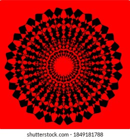 illustration vector graphic of mandala with circle, rectangular, star and square shape