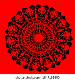 illustration vector graphic of mandala with circle, rectangular, star and square shape