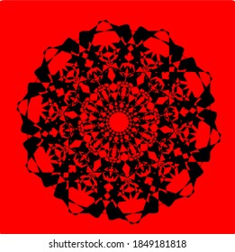 illustration vector graphic of mandala with circle, rectangular, star and square shape