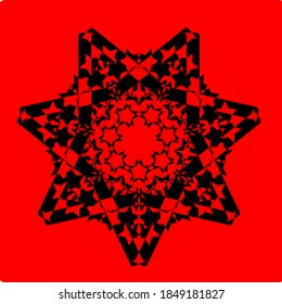 illustration vector graphic of mandala with circle, rectangular, star and square shape