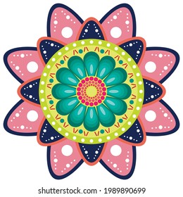 illustration vector graphic of mandala design with simple components. suitable for digital printing media for ceramics, tattoos, carpets, stickers, etc.