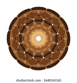
illustration vector graphic of Mandala flower decoration, hand drawn round ornament, isolated design element on a white background. fit for logo, icon or symbol, etc
