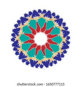 
illustration vector graphic of Mandala flower decoration, hand drawn round ornament, isolated design element on a white background. fit for logo, icon or symbol, etc