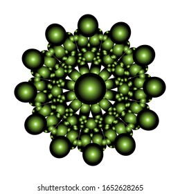 ilustración vectorial de decoración floral Mandala, adorno redondo a mano, elemento de diseño aislado sobre fondo blanco.  para el logotipo, icono o símbolo, etc