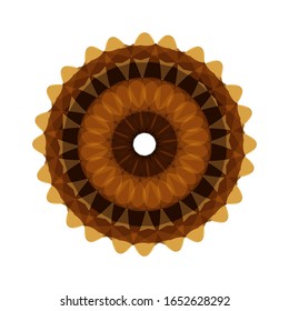 illustration vector graphic of Mandala flower decoration, hand drawn round ornament, isolated design element on a white background. fit for logo, icon or symbol, etc