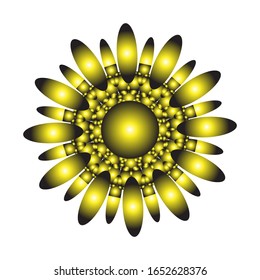 illustration vector graphic of Mandala flower decoration, hand drawn round ornament, isolated design element on a white background. fit for logo, icon or symbol, etc