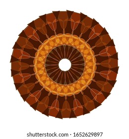 illustration vector graphic of Mandala flower decoration, hand drawn round ornament, isolated design element on a white background. fit for logo, icon or symbol, etc