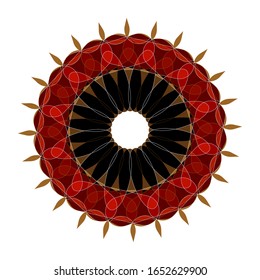 illustration vector graphic of Mandala flower decoration, hand drawn round ornament, isolated design element on a white background. fit for logo, icon or symbol, etc