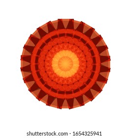 illustration vector graphic of Mandala flower decoration, hand drawn round ornament, isolated design element on a white background. fit for logo, icon or symbol, etc