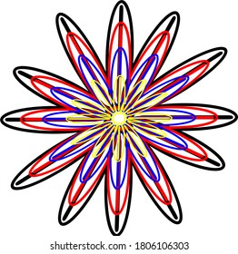 illustration vector graphic of mandala flower concept design