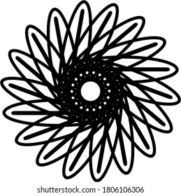 ilustración vectorial gráfico del diseño del concepto de flores de mandala