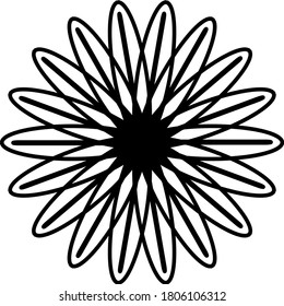 ilustración vectorial gráfico del diseño del concepto de flores de mandala