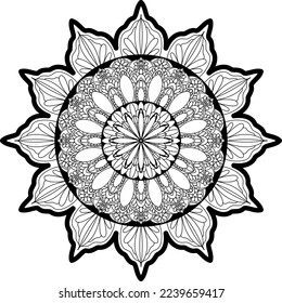 
Illustration Vector Graphic Of Mandala Flower Part Four Perfect For Ornament, Decoration