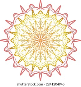Illustration Vector Graphic Of Mandala Focus On your Goal Color Good For Decoration and Ornament