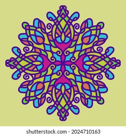 ilustración vectorial gráfico de mandala ornamento bueno para diseño de ornamento, fondo de pared, patrón, textura