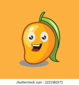 illustration vector graphic of mango cartoon character.