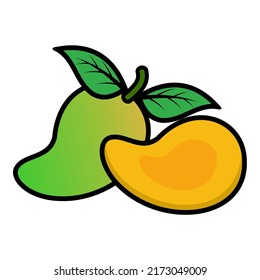 Illustration Vector Graphic of mango fruit, food icon