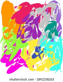 Illustration vector graphic of many colours abstrac