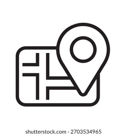 Gráfico vetorial de ilustração do ícone de pino do mapa