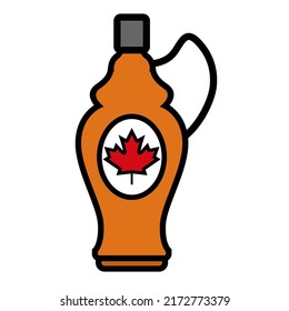 Illustration Vector Graphic Of Maple Syrup Canadian, Food Canada, Food Bottle Icon