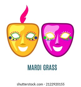 Illustration vector graphic of Mardi grass mask