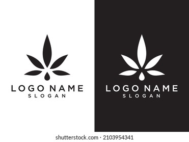 illustration vector graphic of marijuana and drop.
fit for herbal products, etc.