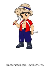 Illustration Vector Graphic Of Mascot Character For Concrete Project