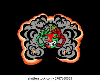 ilustración vectorial gráfico de diseño de mascota bueno para el diseño de camisetas y demás
