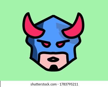 Illustration vector graphic mask good for esport logo or etc
