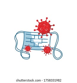 Illustration vector graphic of Masker for template design