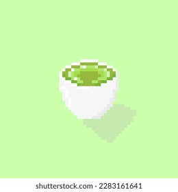 Illustration vector graphic of matcha in pixel art style - Shutterstock ID 2283161641