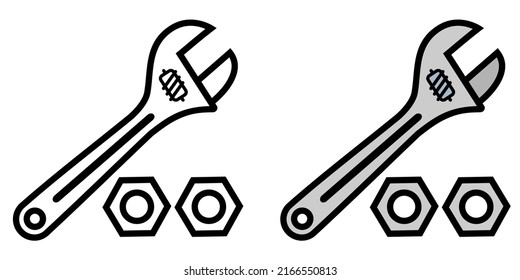 Illustration Vector Graphic of measurement tool, nuts construction, equipment icon