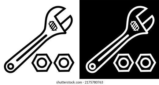 Illustration Vector Graphic of measurement tool, nuts construction, equipment icon