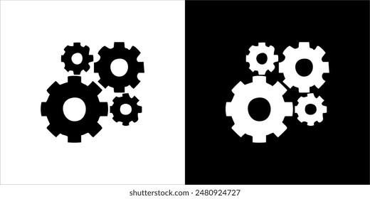 Illustration vector graphic of mechanic symbol, black and white